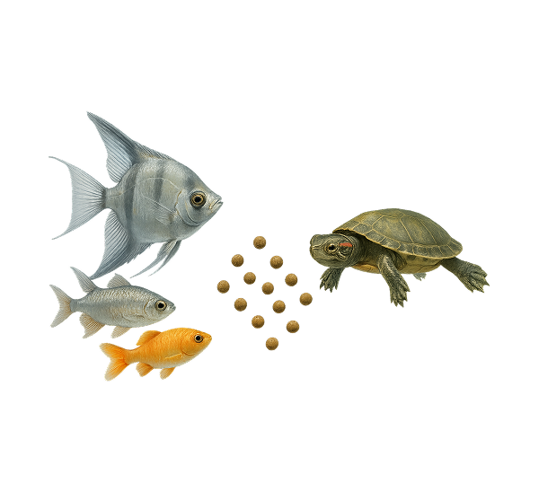 Peces y tortugas