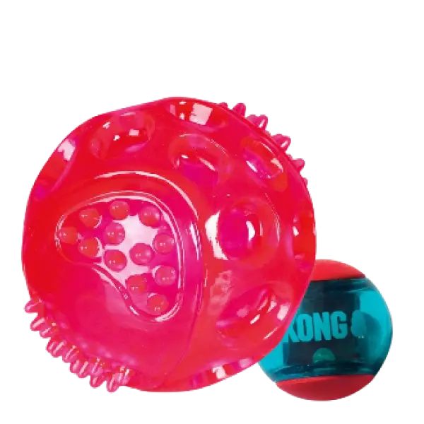 Pelotas luminosas para perro de goma resistente, ideales para jugar de noche