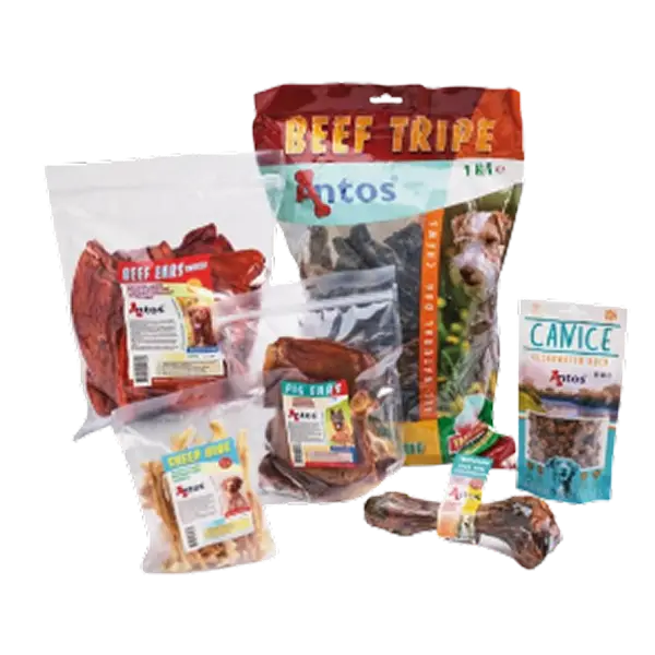 Otros-1 Snacks naturales para perro Antos – orejas de res, tripa de res, huesos y carne deshidratada, premios saludables y proteicos para perros.
