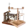 Juguetes y accesorios para aves hechos de madera con columpios, escaleras y perchas para periquitos, agapornis y otras aves domésticas.