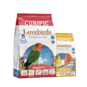 Comida para aves Cunipic, alimento para agapornis y canarios, mezcla nutritiva para pájaros exóticos.