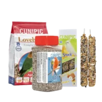 Alimentación para aves, comida para pájaros, mixturas, snacks y semillas para canarios, periquitos y agapornis.