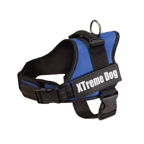 Arnés Xtreme Dog para perro, resistente y ajustable, ideal para paseos y actividades al aire libre.