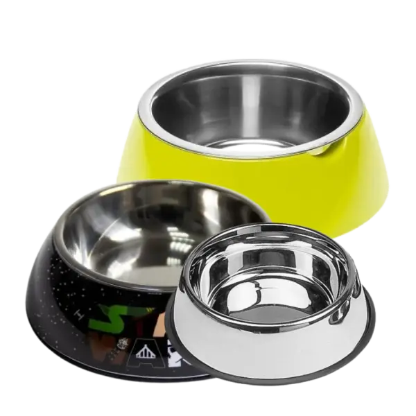 Comedores y Bebederos de Acero inox para perro Comederos y bebederos de acero inoxidable para perros – platos metálicos duraderos y seguros para alimentar y dar agua a tu perro.
