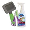 Higiene para roedores y pequeños mamíferos – accesorios de limpieza como cepillo, cortaúñas y spray para el cuidado diario.