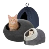Iglús de descanso para gato, cuevas cerradas y camas tipo cueva para gatos.