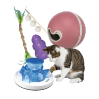 Juguetes para gato, juegos interactivos, pelotas, rascadores y accesorios para gatos curiosos y activos.