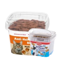 Snacks Sanal para gatos – premios funcionales con malta anti bolas de pelo y cuidado articular con glucosamina.