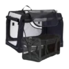 Transportines y jaulas de tela para perros – opciones suaves y plegables para transportar a tu perro con comodidad y ventilación.