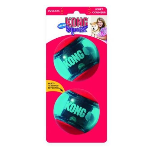 Kong Squeezz Bola De Acción Roja Para Perros 1,2 o 3 unidades