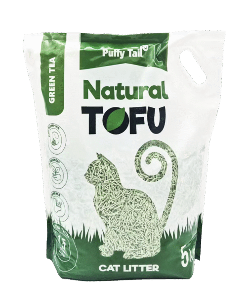Puffy Tail Arena De Tofu Té Verde 1.5mm Gato 5kg