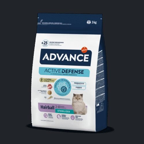 Advance Hairball Pienso Con Pavo 10 Kg