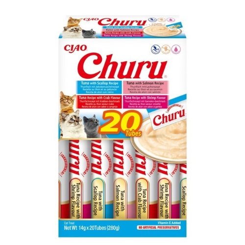 Churu Churu Cat Variedades De Atún Con Marisco 20x14g