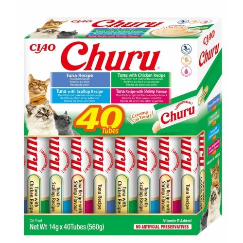 Churu Churu Cat Variedades De Atún Con Marisco 40x14g