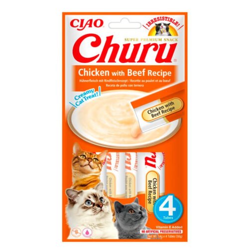 Churu Cat Receta de Pollo con Buey 4x14g