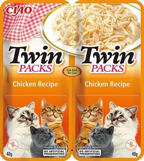 Twin Packs Cat Pollo en caldo de pollo 2x40g