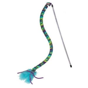 Kong Gato Juguete Vara Curlz con espiral y plumas