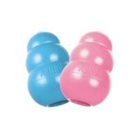 KONG Puppy juguete de caucho para cachorros azul y rosa - vista producto