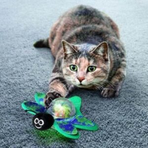 Kong Bat-a-Bout Flicker luciérnaga interactiva para gato