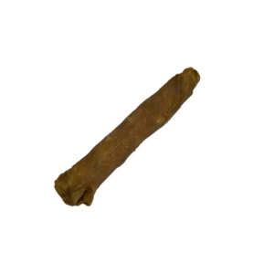 snack natural marrón para perro en forma de hueso corto
