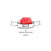 imagen de un trozo de carne de buey cruda Mediterranean Natural Serrano Snacks De Buey Para Perros