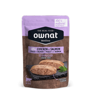 Ownat Wetline Sterilized Pollo & Salmón Gato