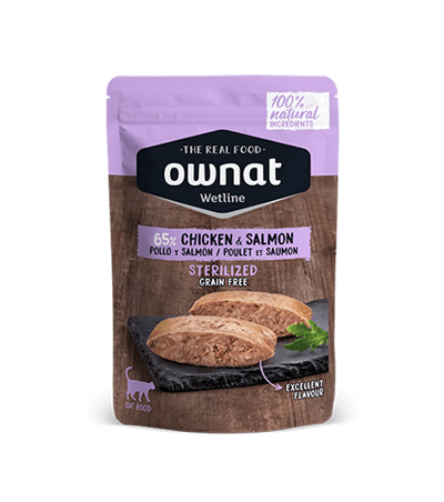 Ownat Wetline Sterilized Pollo & Salmón Gato