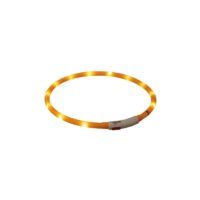 Trixie Collar De Aro Flash Usb Silicona Naranja Para Perros