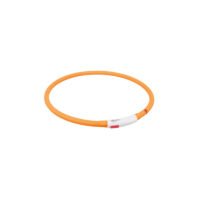 Trixie Collar De Aro Flash Usb Silicona Naranja Para Perros