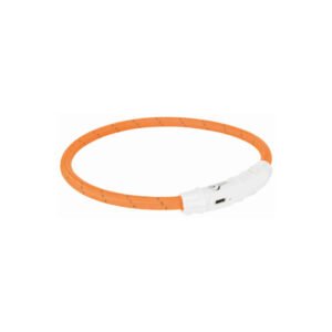 Trixie Collar De Aro Flash Usb Naranja Para Perros