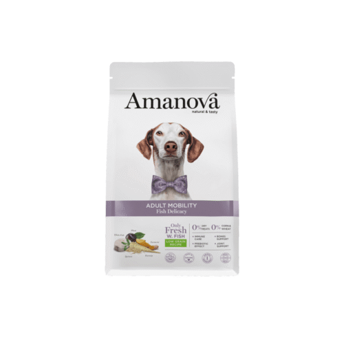 pack frontal de pienso Amanova Adult Mobility Fish Delicacy