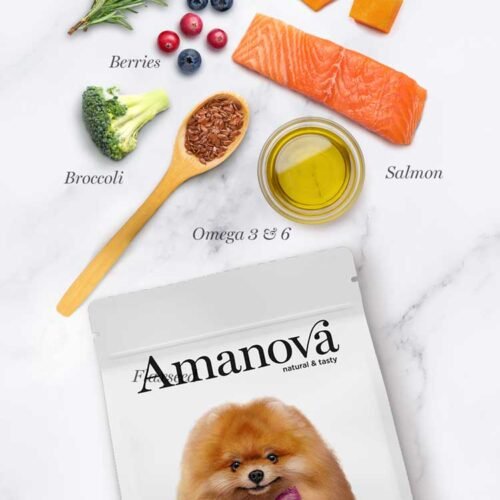 ingredientes principales pienso Amanova Adult Mini Sensitive Salmon Deluxe