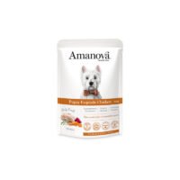 amanova-amanova-puppy-exquisite-chicken-alimento-humedo-para-cachorro-perro-cachorro-alimento-humedo-cachorro Pack frontal del producto Amanova Puppy Exquisite Chicken alimento húmedo para cachorro