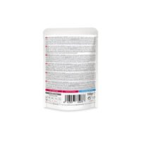 Parte trasera del producto Amanova Turkey Delight comida húmeda con pollo fresco