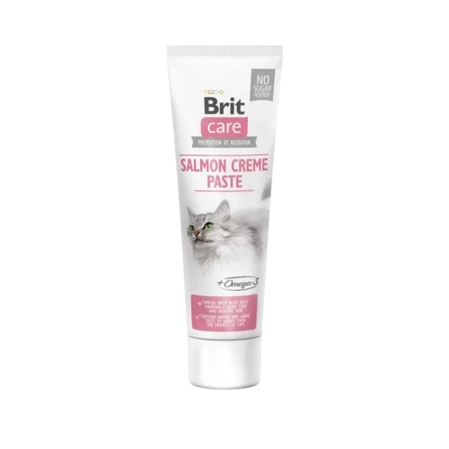 envase de Brit Care Cat Functional Crema De Salmón Con Omega-3