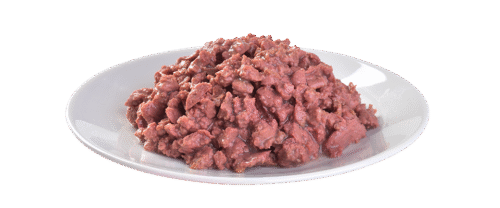 filetes en salsa brit care cat pouch hearty duck in gravy 85 g en un plato blanco