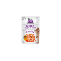 brit-care-cat-pouch-kitten-tender-turkey-gatito-comida-humeda paquete frontal brit care cat pouch kitten tender turkey in gravy 85 g