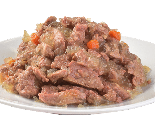 filetes en gelatina brit care cat pouch sterilized hearty duck & tender turkey en gelatina 85 g en un plato blanco