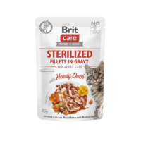 brit-care-cat-sterilized-gato-adulto-esterilizado-pato Sobre de comida Brit Care Cat Sterilized Fillets in Gravy