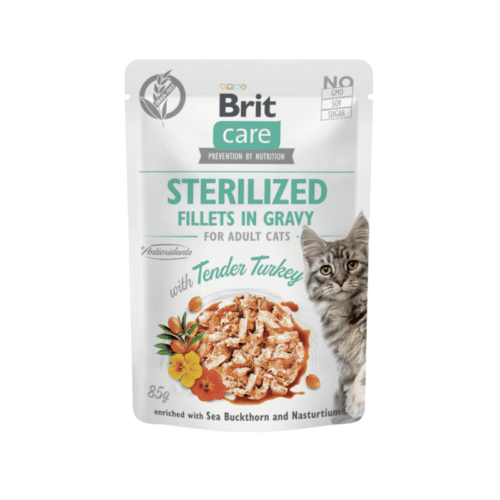 Sobre de comida Brit Care Cat Sterilized Fillets in Gravy