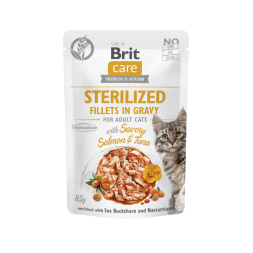 Sobre de comida Brit Care Cat Sterilized Fillets in Gravy