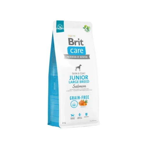 pack frontal del pienso brit care grain free junior large salmon