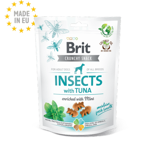 snack brit care crunchy cracker insectos con atún y menta