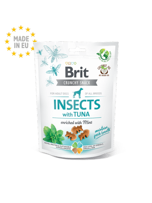 snack brit care crunchy cracker insectos con atún y menta