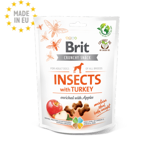 snack brit care crunchy cracker insectos con pavo y manzana