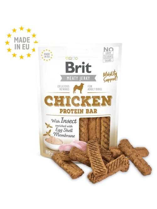 snack brit jerky chicken protein bar con insectos