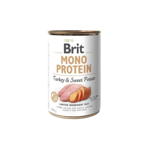 lata individual de Brit Mono Protein Pavo y Boniato 400 g