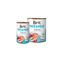 latas de Brit Paté & Meat Salmón y Pollo