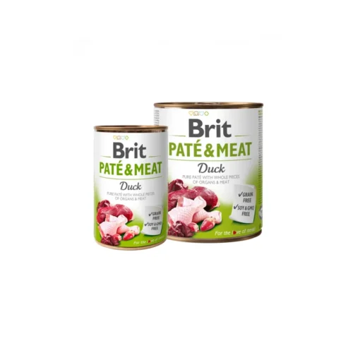 pack frontal de las latas Brit Paté & Meat