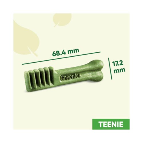 Imagen del snack Greenies con medidas exactas